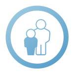 Icon of a parent standing with their teenager in the Franchise Lifecycle Icon of a parent standing with their teenager in the Franchise Lifecycle
