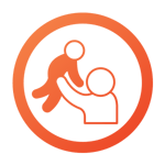Icon of a parent holding a toddler in the air in the Franchise Lifecycle Icon of a parent holding a toddler in the air in the Franchise Lifecycle