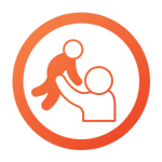 Icon of a parent holding a toddler in the air in the Franchise Lifecycle